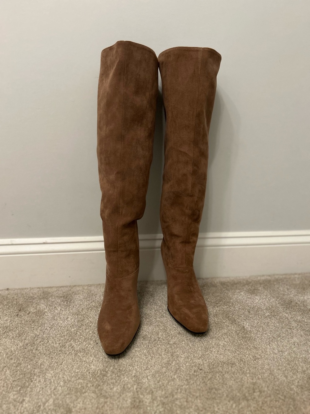 Torgeis New York "Donatella" Tan/Light Brown Pull-On Knee Boots - Size 10